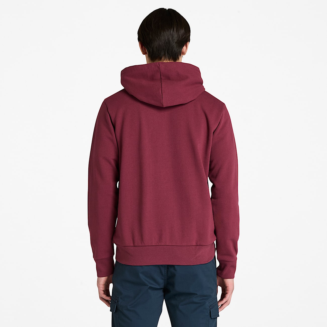 Mens Northwood Tree Logo Brushed Back Hoodie TBL Burgundy ALT9