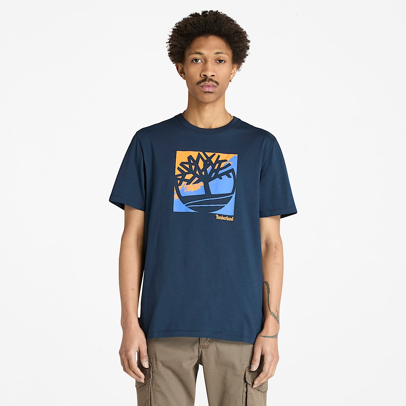 Mens Graphic ShortSleeve TShirt TBL Dark Sapphire HERO