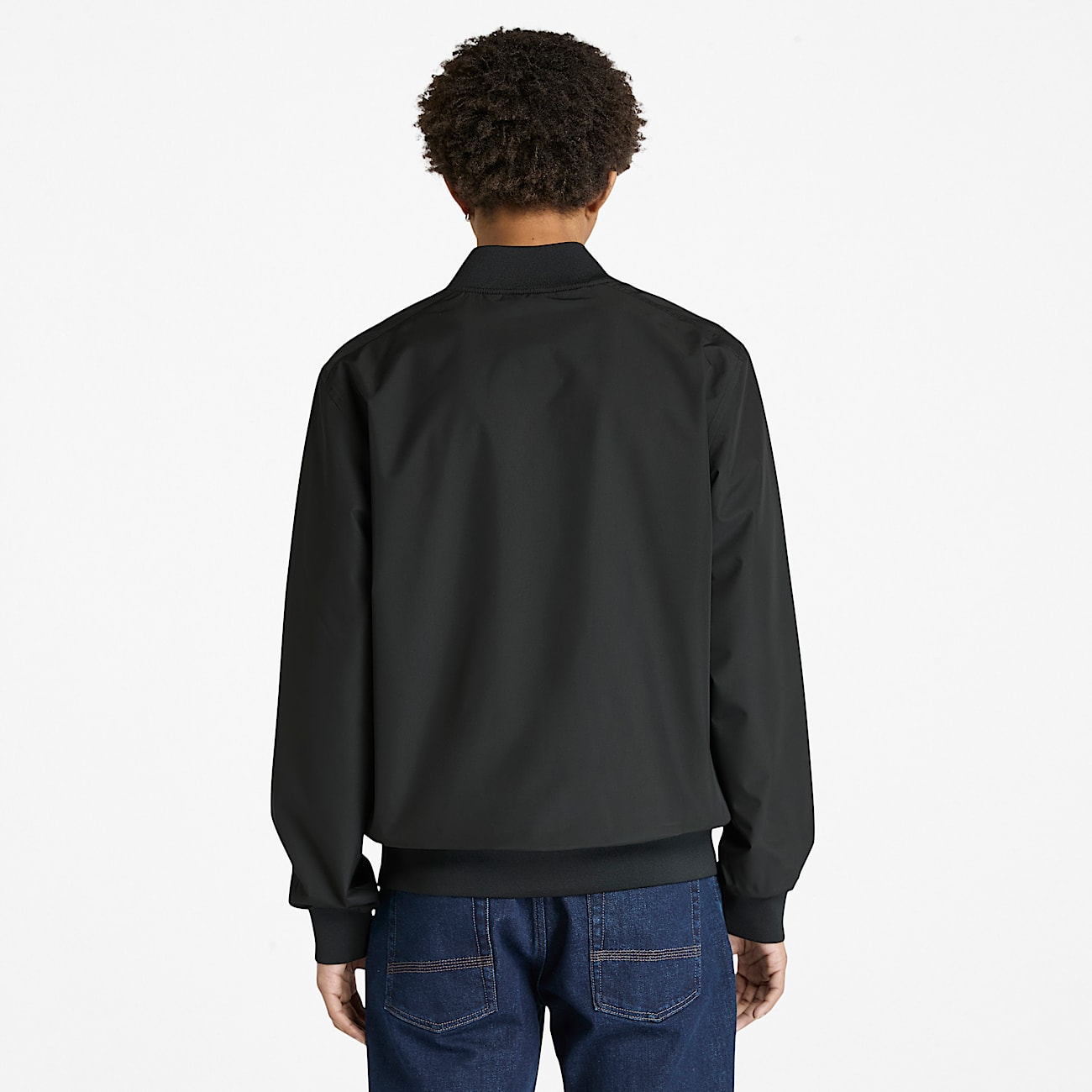 Mens WaterResistant MidSeason Bomber Jacket TBL Black ALT9