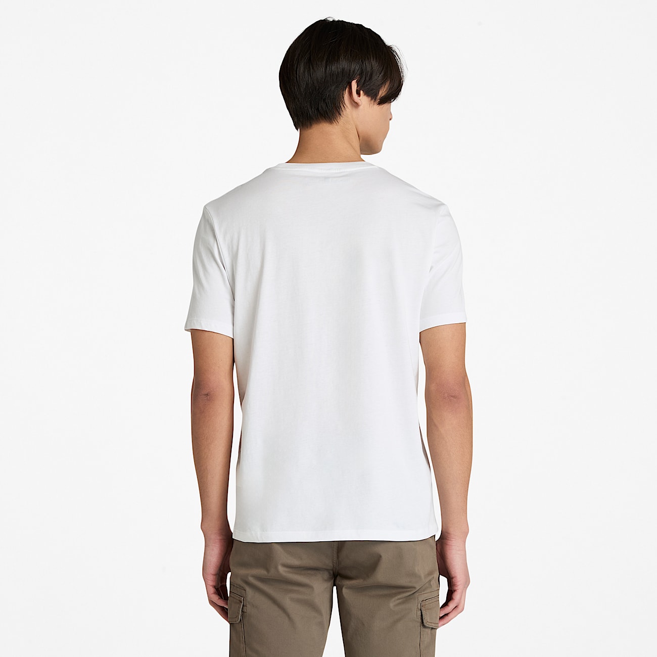 Mens Oyster River US Chest Logo Short Sleeve TShirt TBL White ALT9