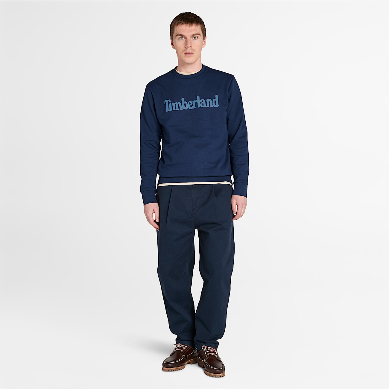 Mens Northwood Brushed Back Crewneck Sweatshirt TBL Navy ALT1