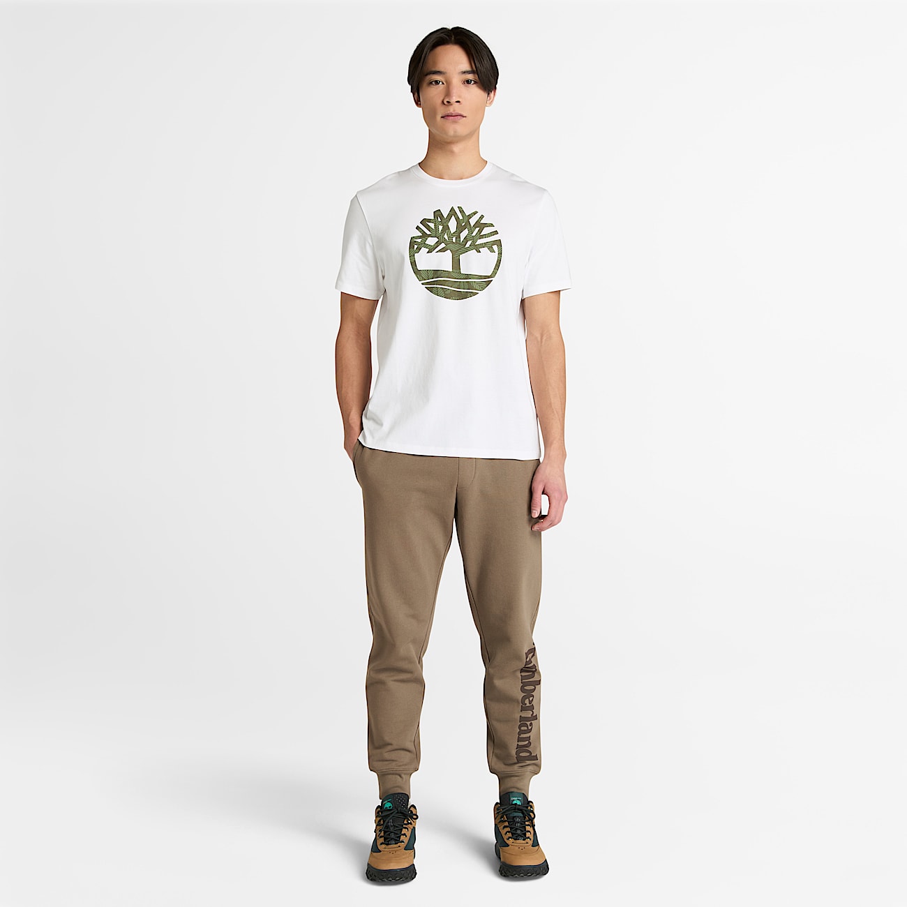 Mens Northwood Floral TShirt TBL White ALT1