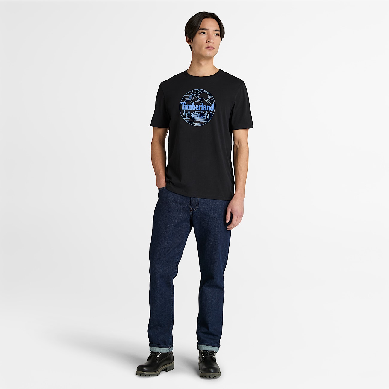 Playera Mountain Graphic de manga corta para hombre - 2