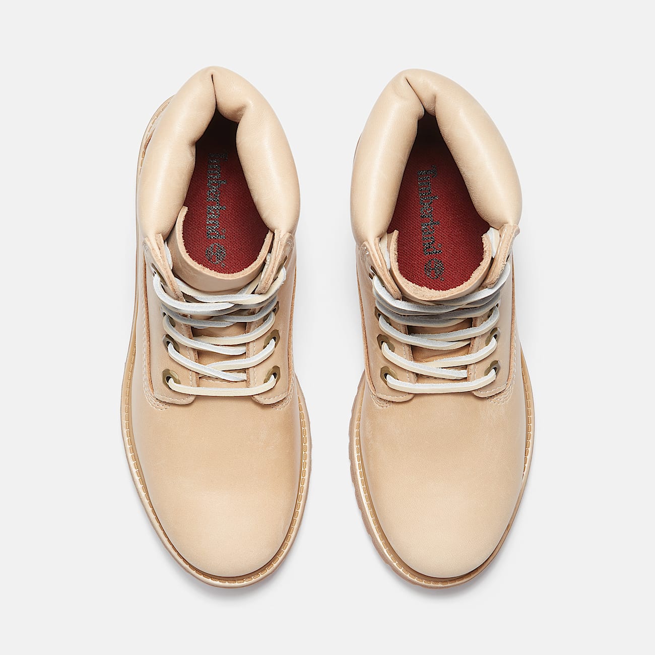 Womens Timberland Premium 6Inch Waterproof Boot TBL Medium Beige FullGrain ALT2