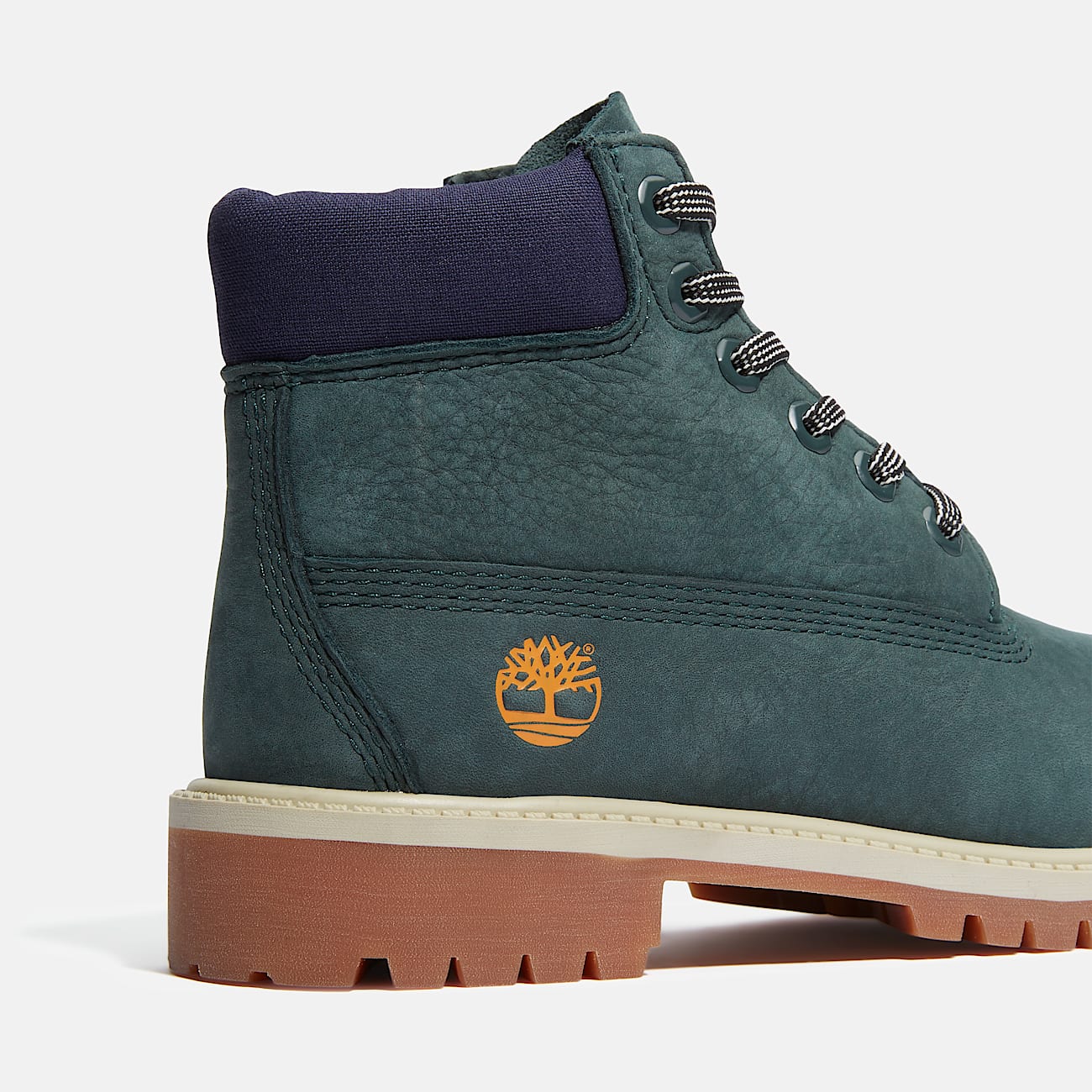 Junior Timberland Premium 6Inch Waterproof Boot TBL Dark Green Nubuck ALT7