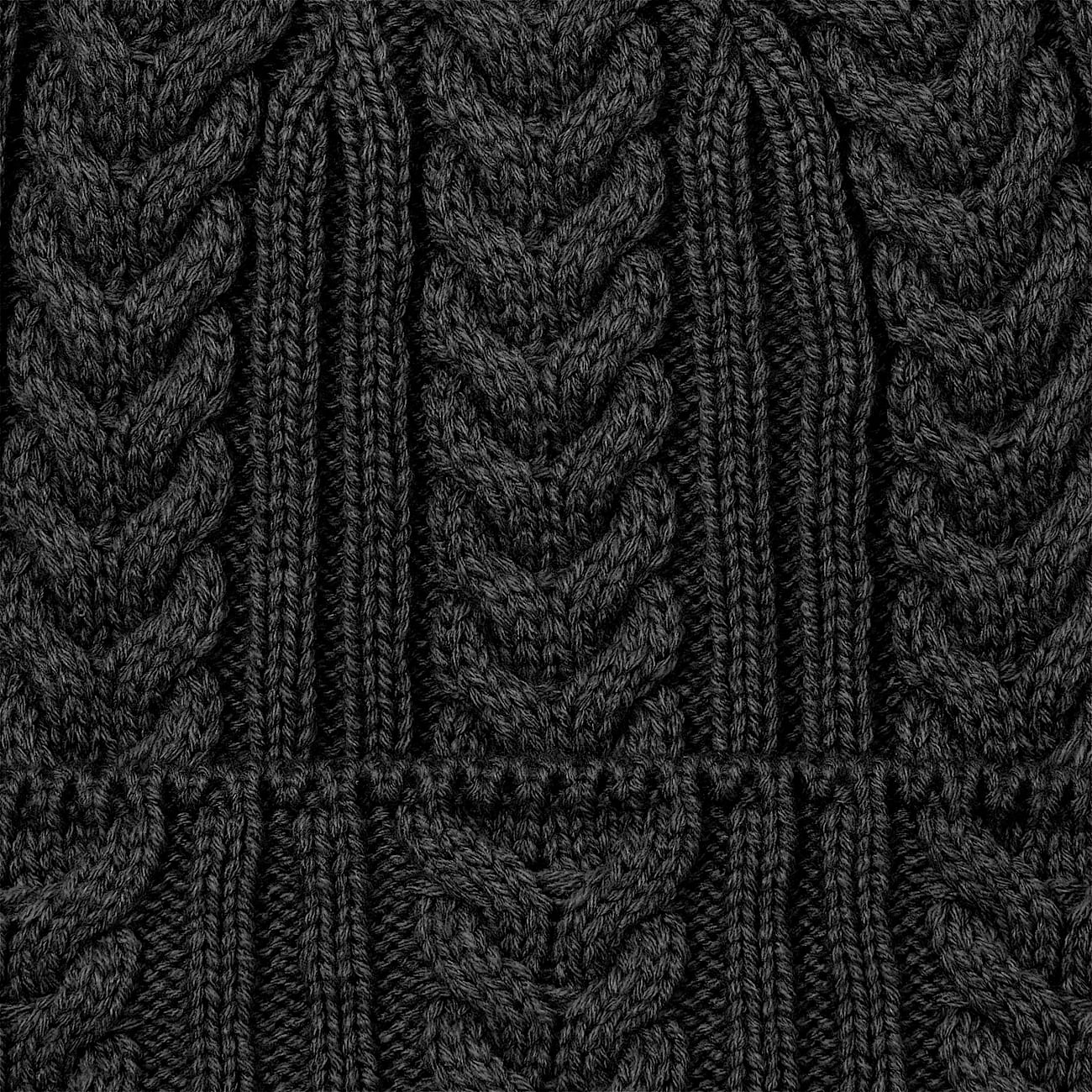 Womens Cable Beanie TBL Black ALT2
