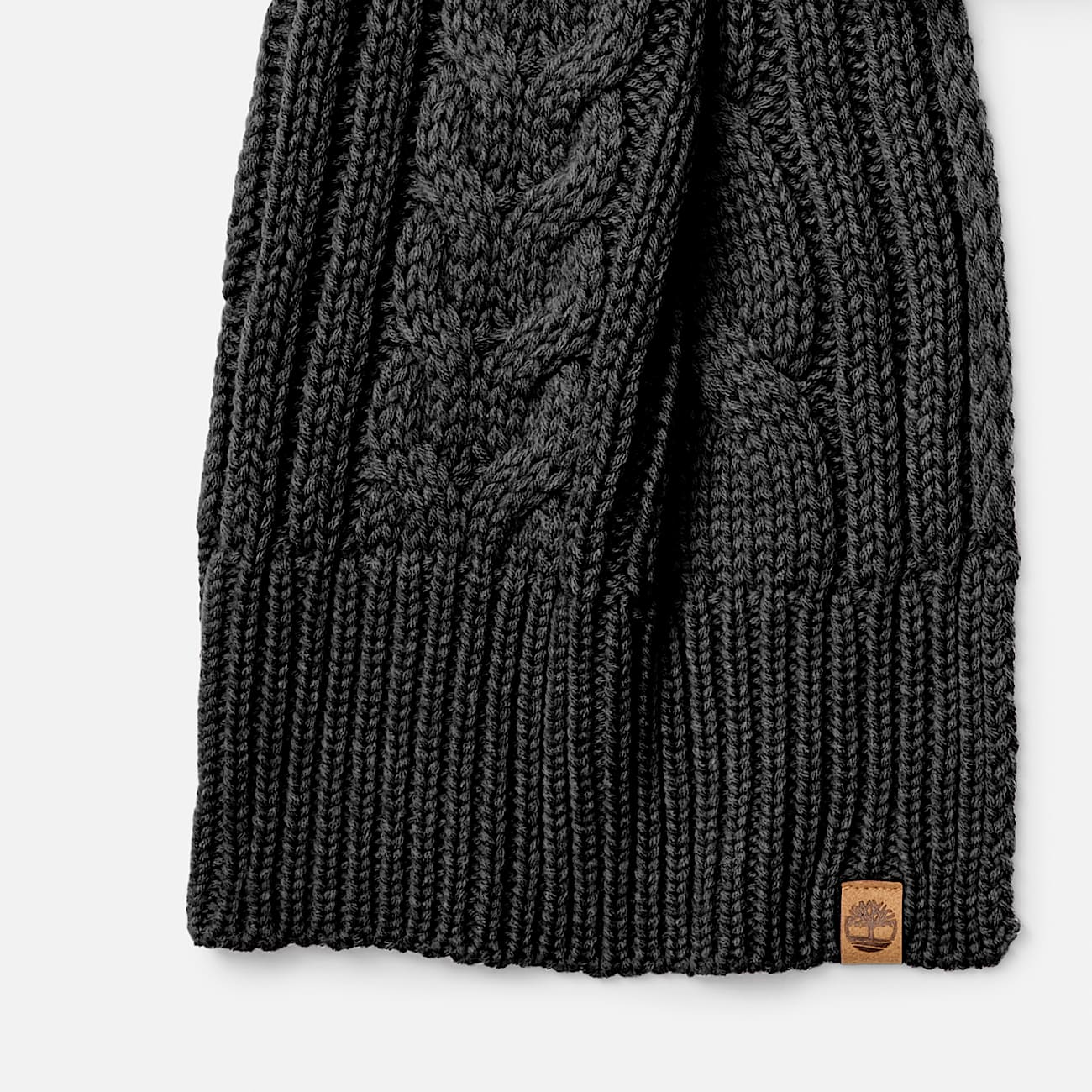 Cable Scarf TBL Black ALT2