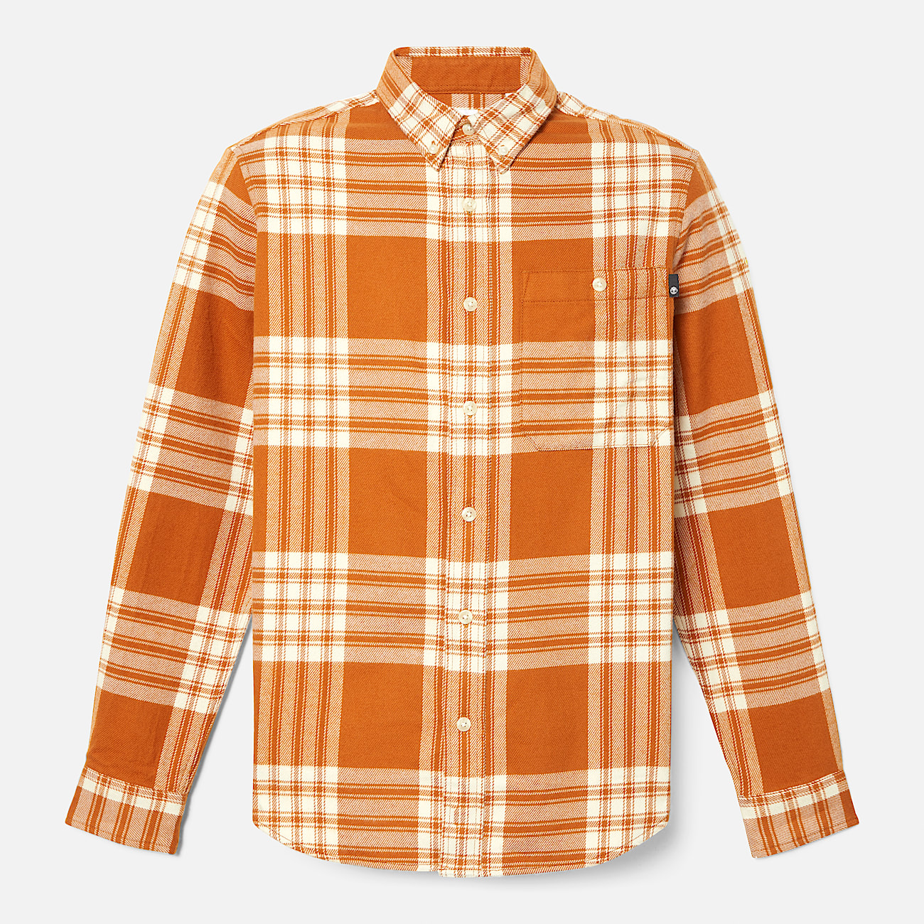 Mens Midweight Flannel Check Shirt TBL BrownWhite Check ALT10