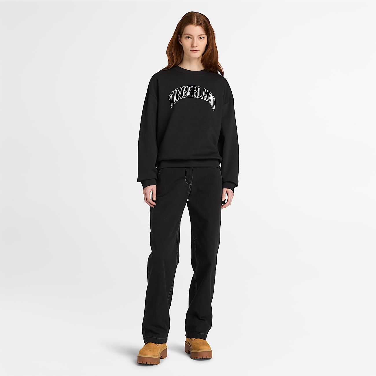 Suéter de cuello redondo con logotipo de temporada Timberland® para mujer - 3