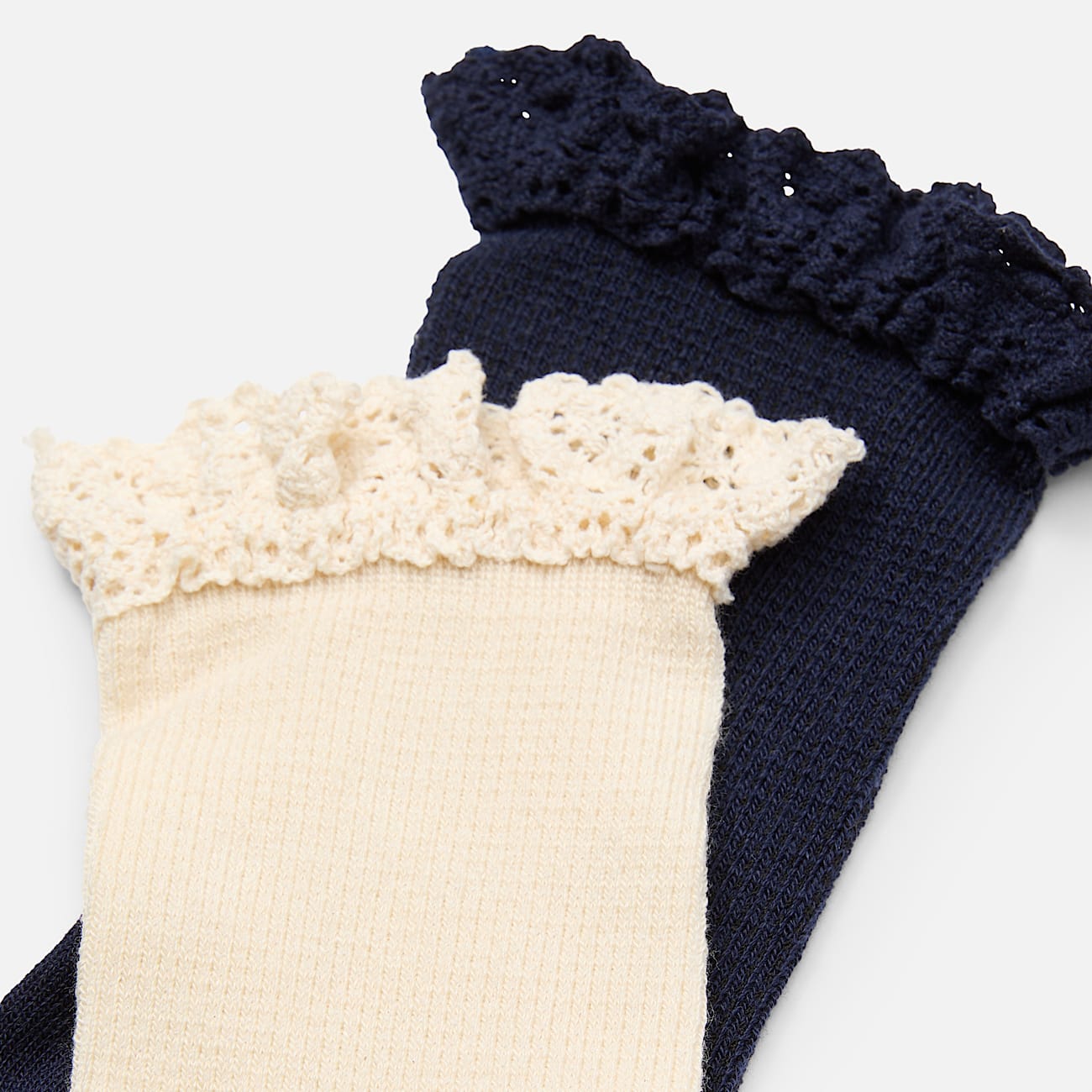 2Pack de Calcetines Timberland Ruffle Low Crew para mujer TBL Color beige claro ALT1