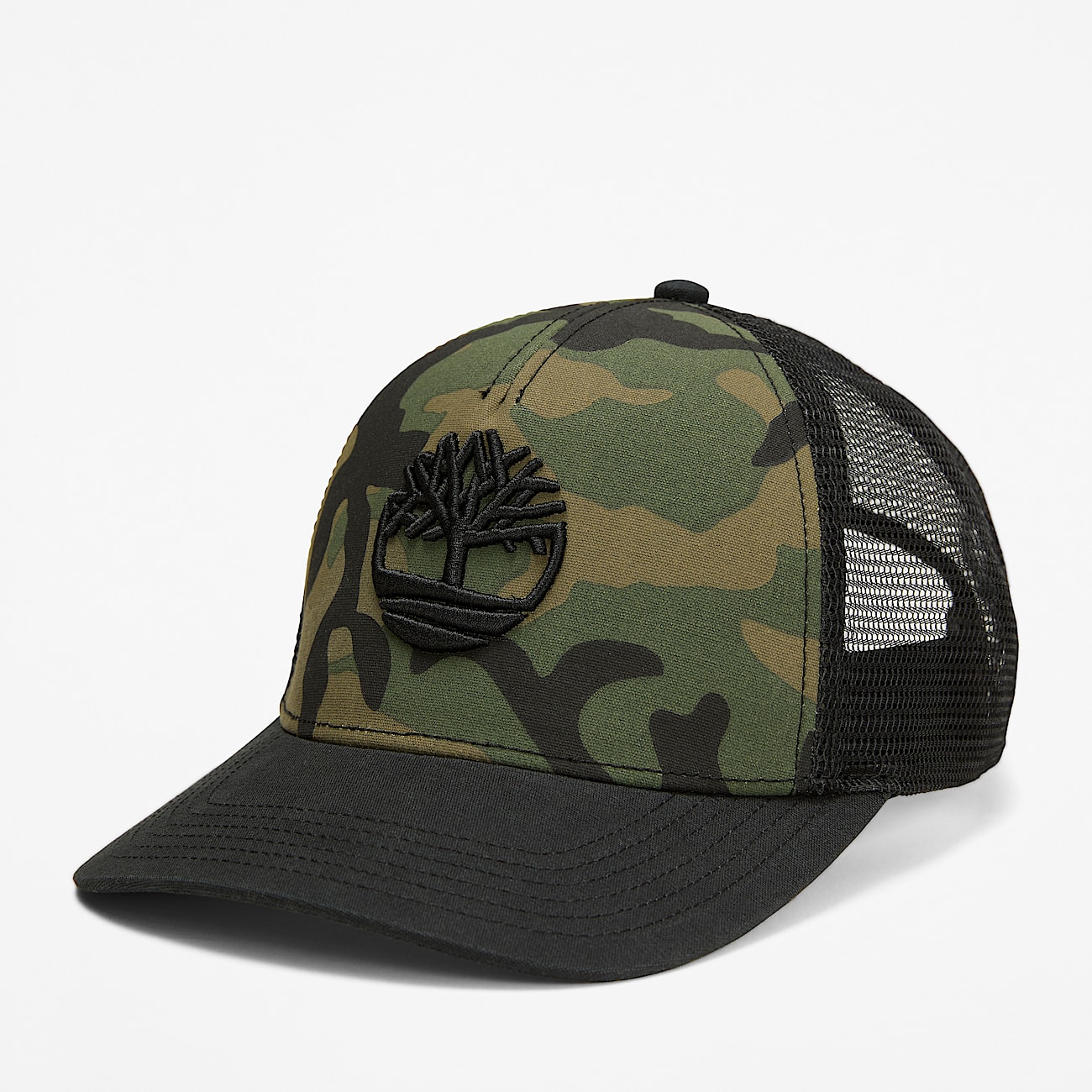 Camo Print Trucker Hat TBL Black HERO