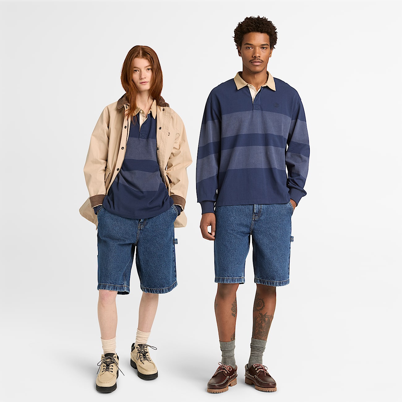 Striped Long-Sleeve Rugby Polo Shirt - 2