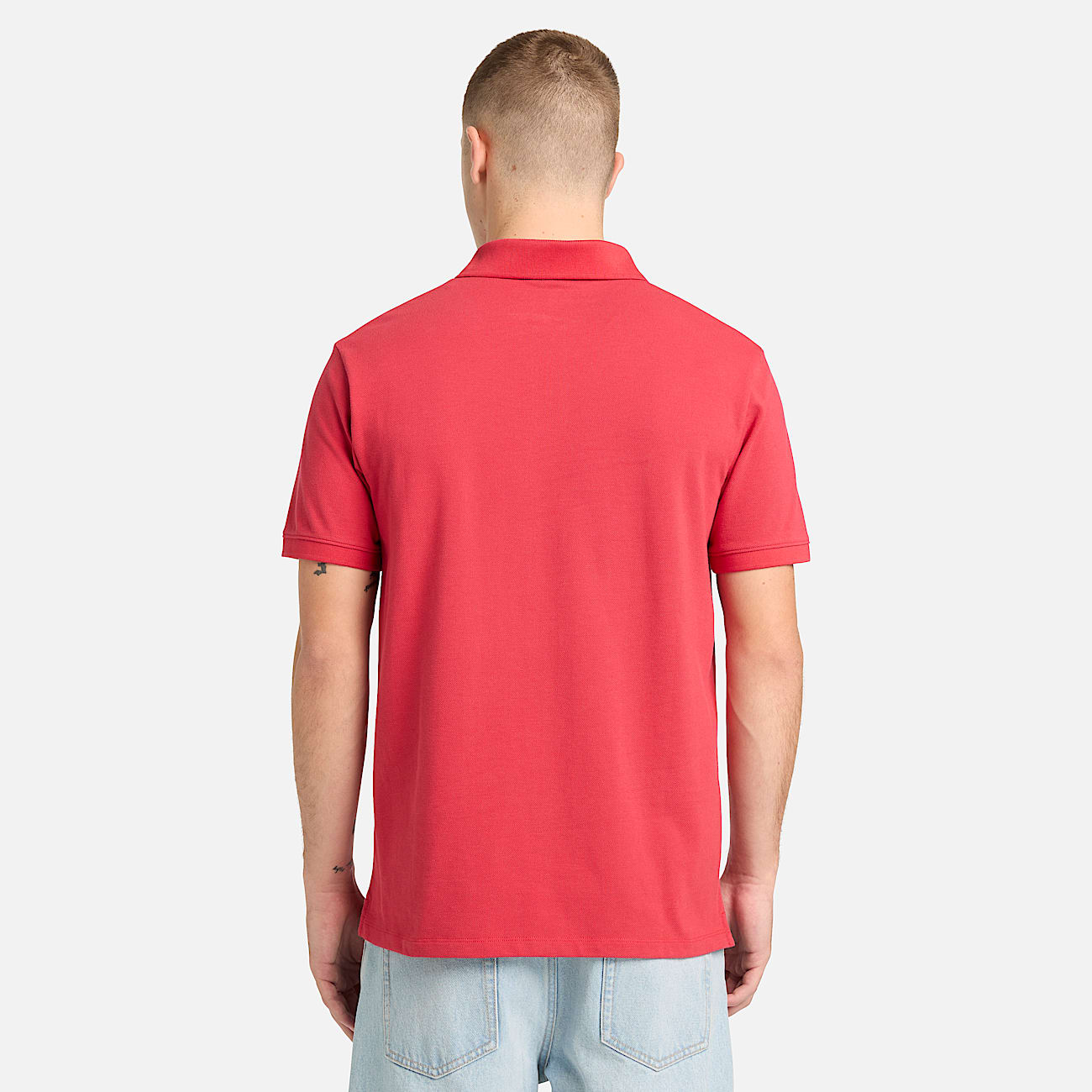 Mens Oyster River ShortSleeve Polo TBL Berry Red ALT8