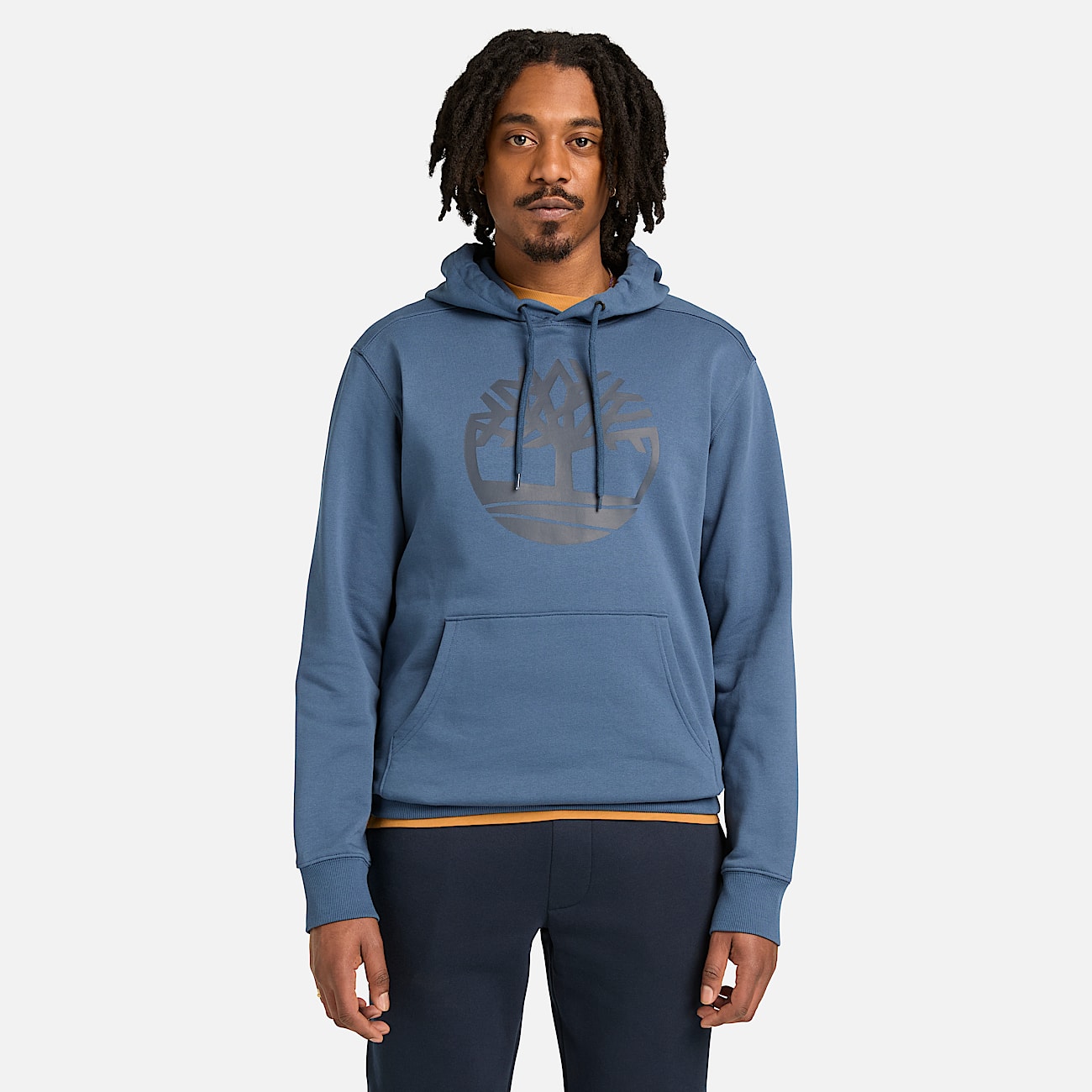 Mens Kennebec River Tree Logo Hoodie TBL Dark DenimDark Sapphire ALT1