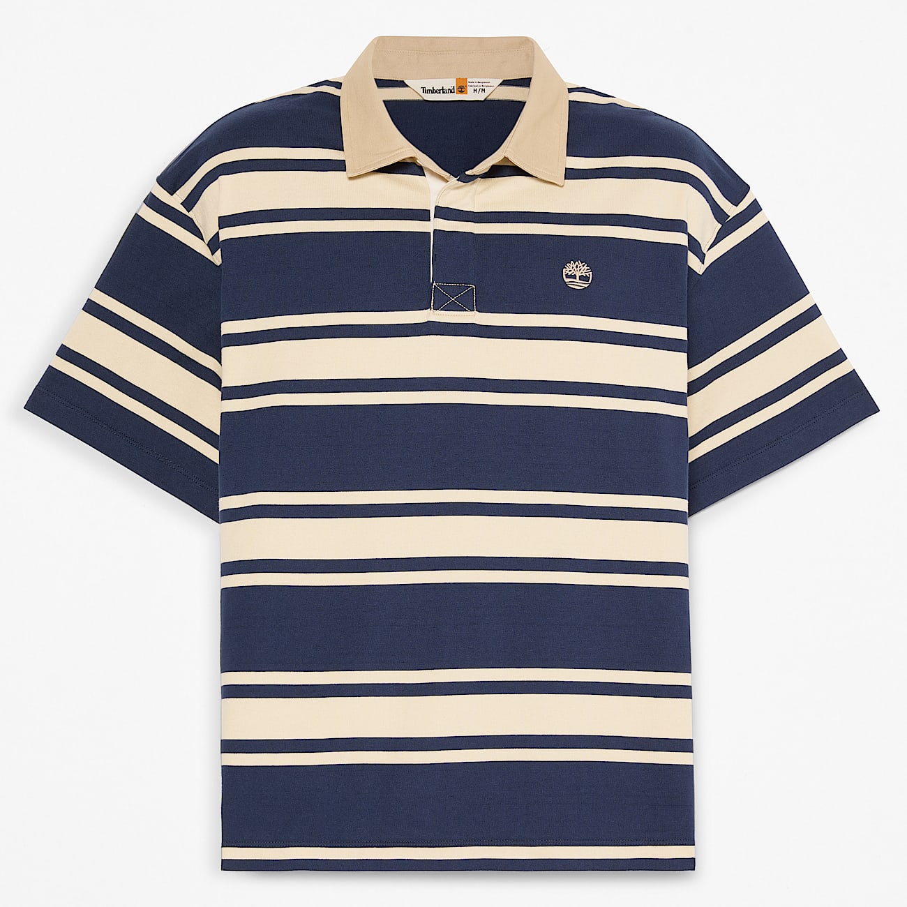 Striped Short-Sleeve Rugby Polo
