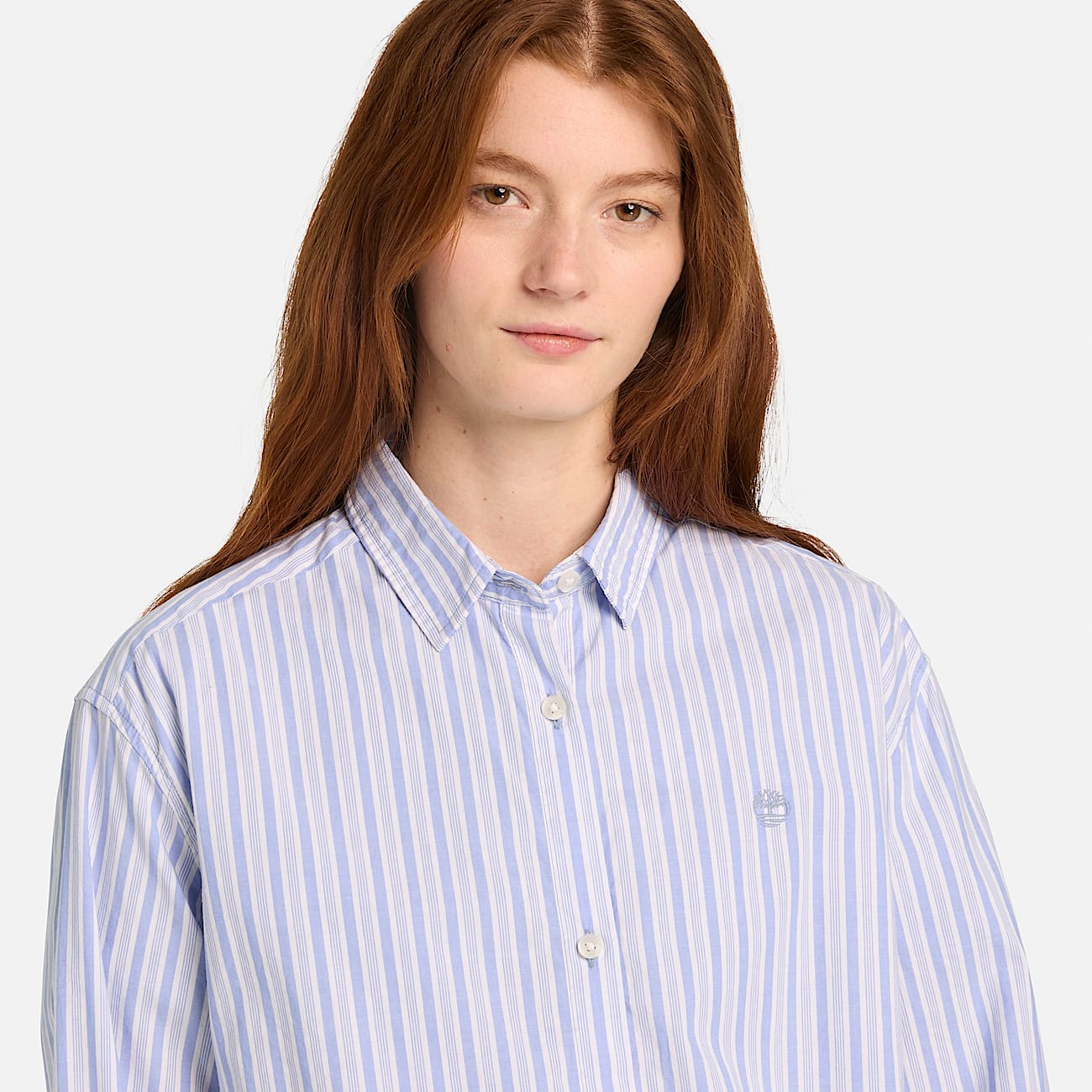 Blusa de manga larga con rayas multicolores para Mujer TBL Azul medio ALT3