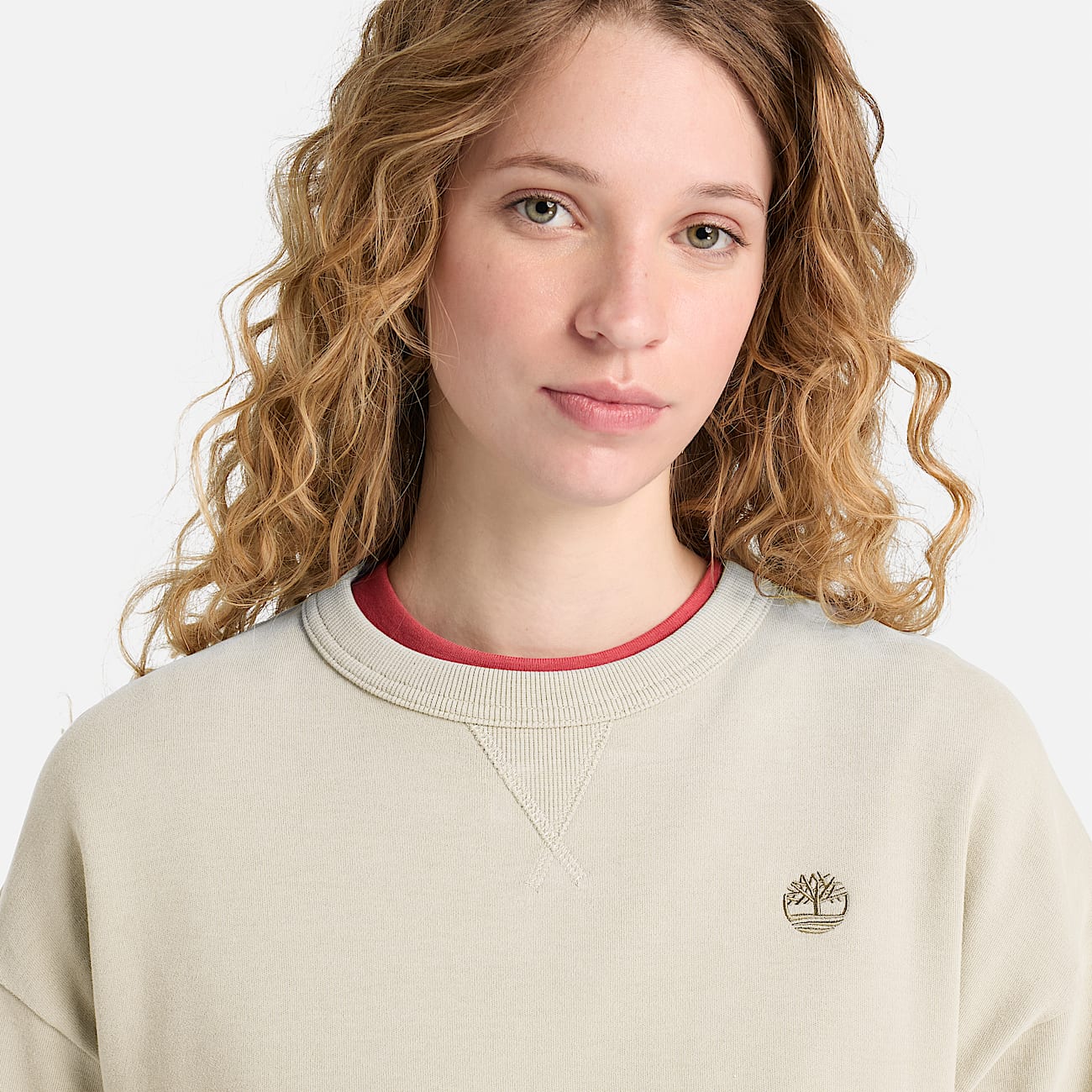 Womens Lush Crewneck Sweatshirt TBL Light Tan ALT3