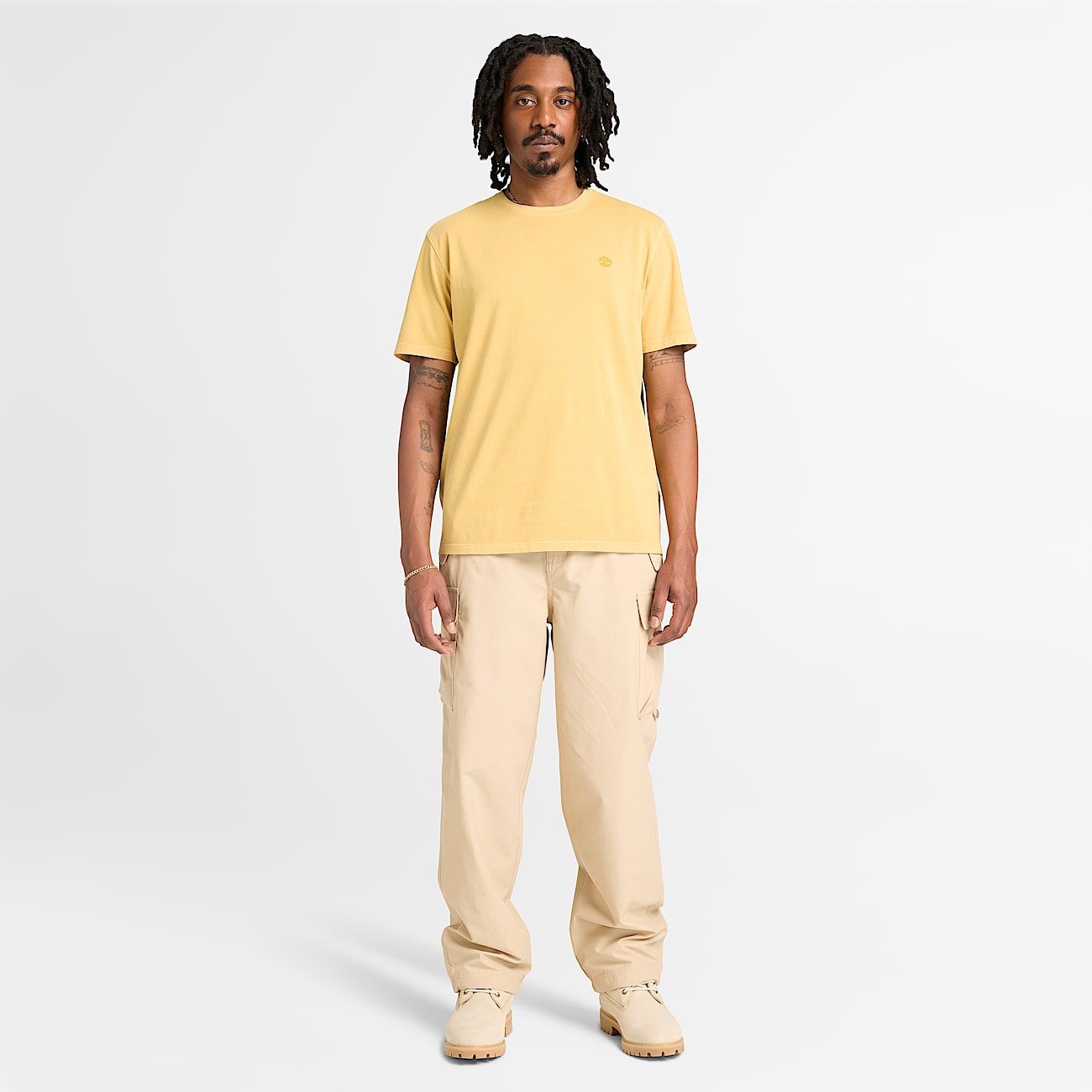 Mens Dunstan River Garment Dyed ShortSleeve TShirt TBL Olive ALT2