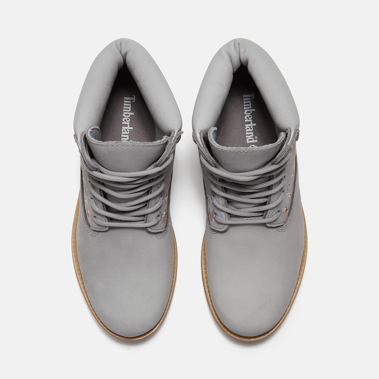 Womens Timberland Premium 6Inch Waterproof Boot TBL Light Grey Nubuck ALT2