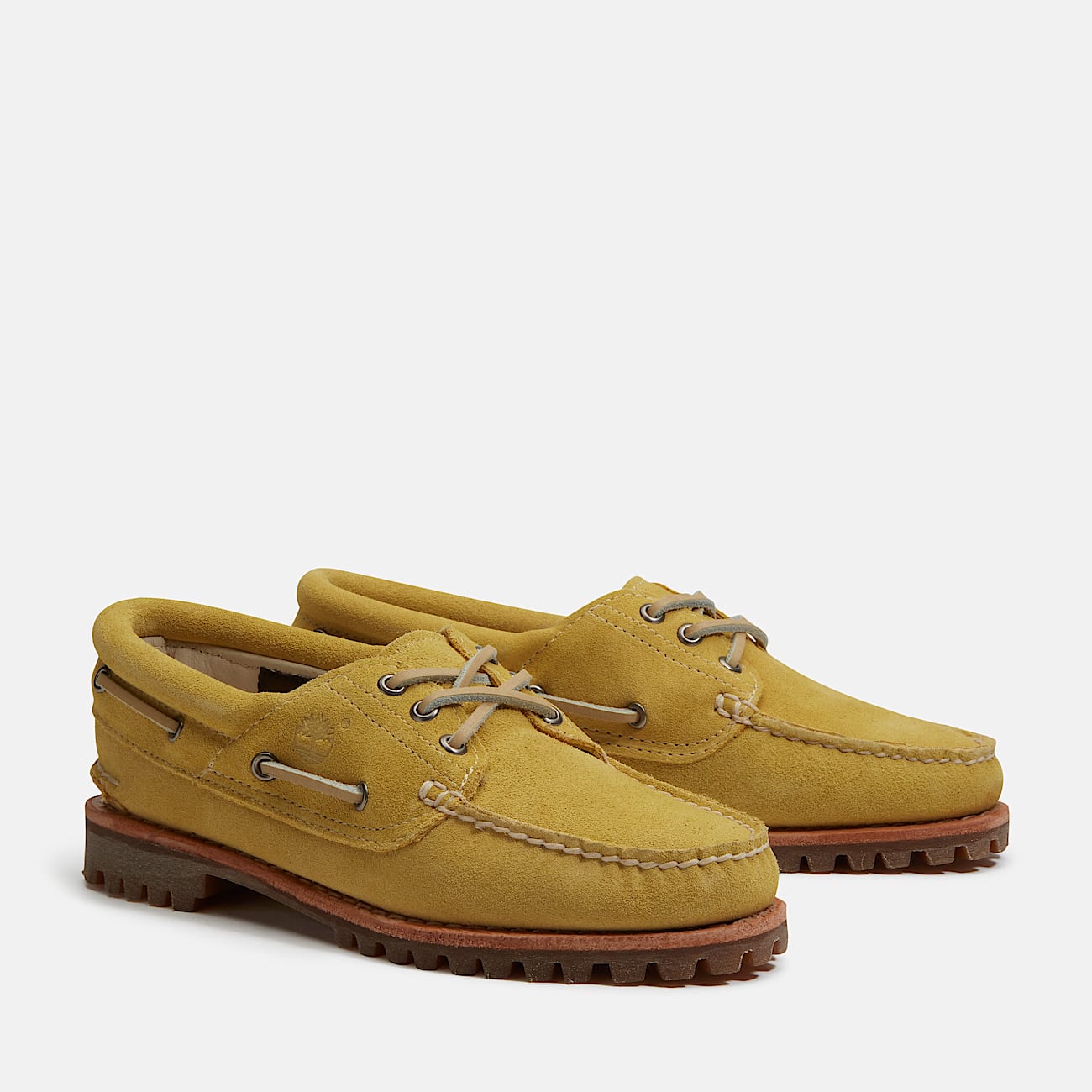 Womens Timberland Authentic Boat Shoe TBL Yellow Suede ALT4