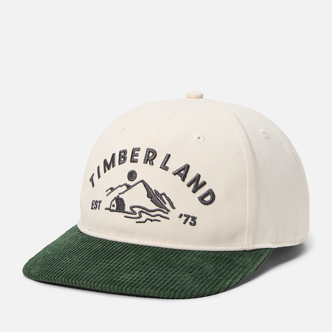 Mountain Cord Baseball Cap TBL WhiteDark Green HERO