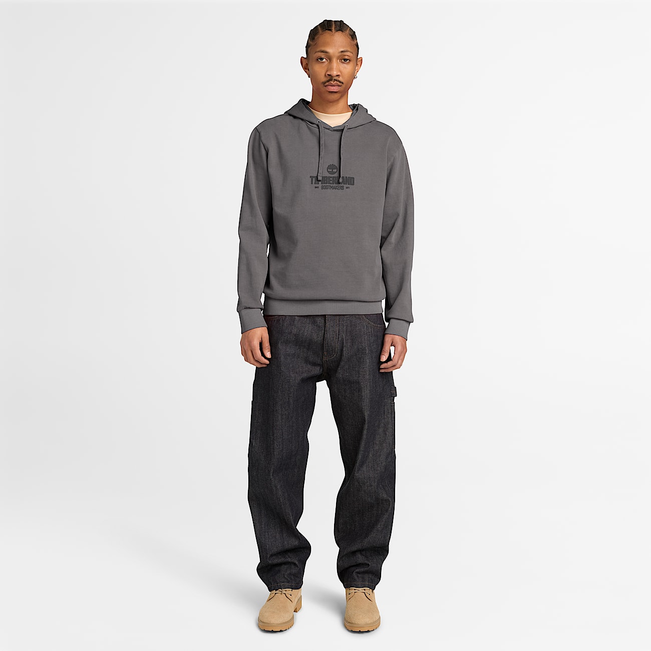 Mens GarmentDyed Hoodie TBL Blackened Pearl ALT2