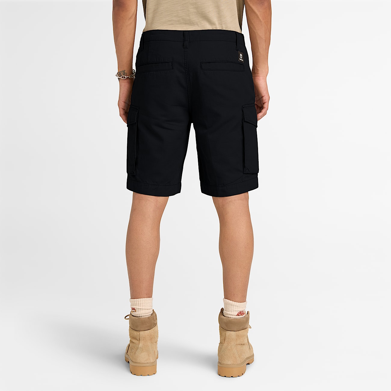 Mens Canvas Cargo Short TBL Black ALT8