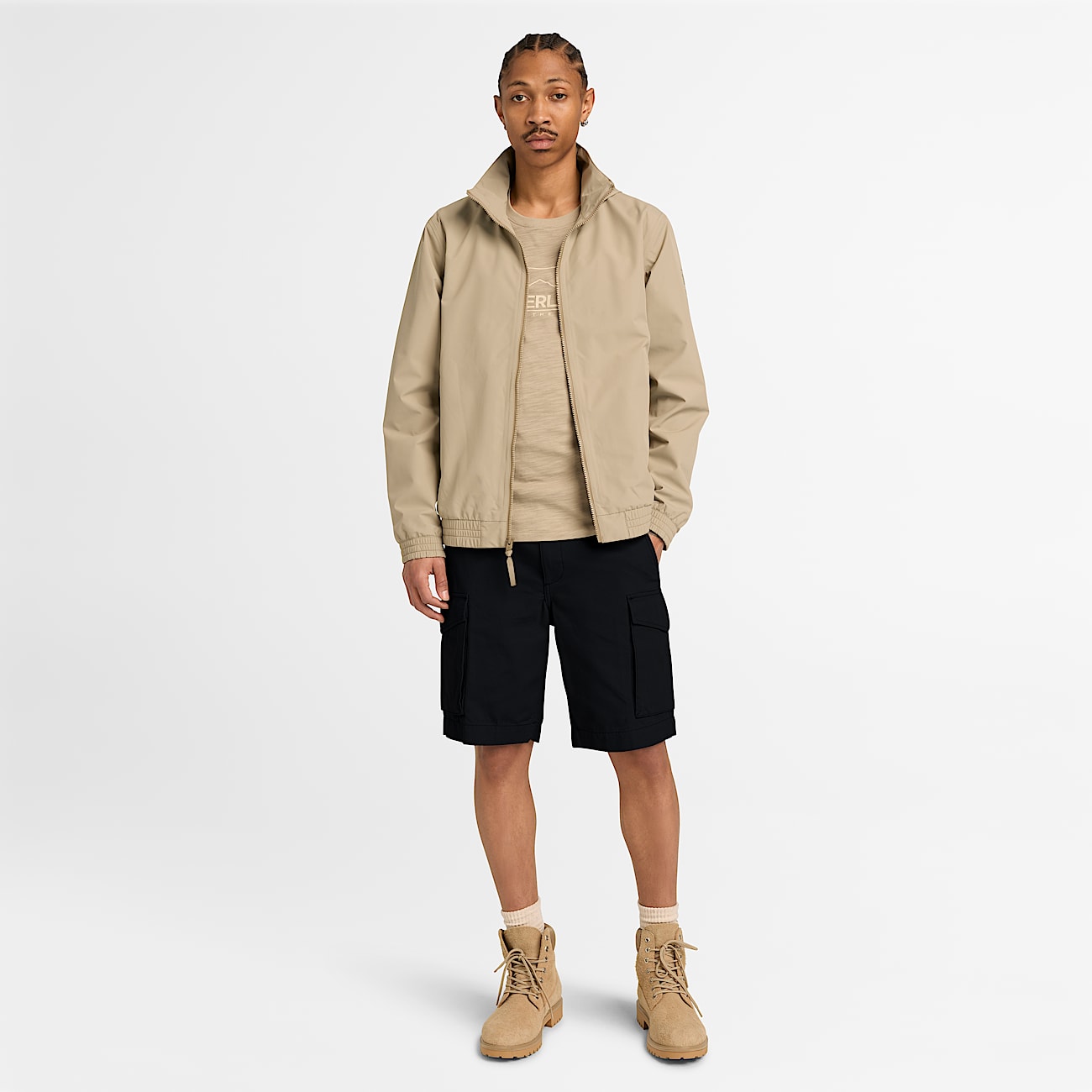 Mens Canvas Cargo Short TBL Black ALT2