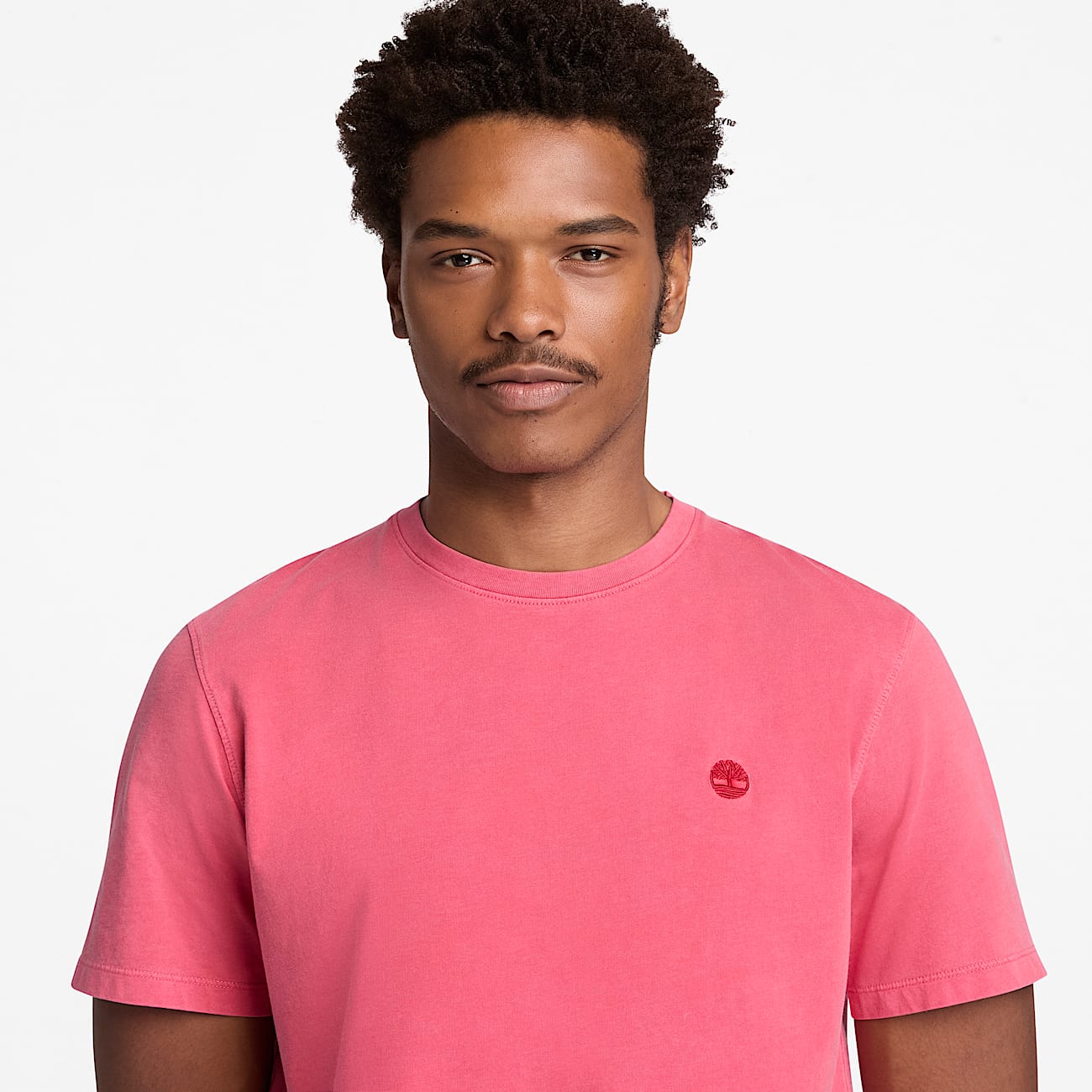 Mens Dunstan River Garment Dyed ShortSleeve TShirt TBL Berry Red ALT3