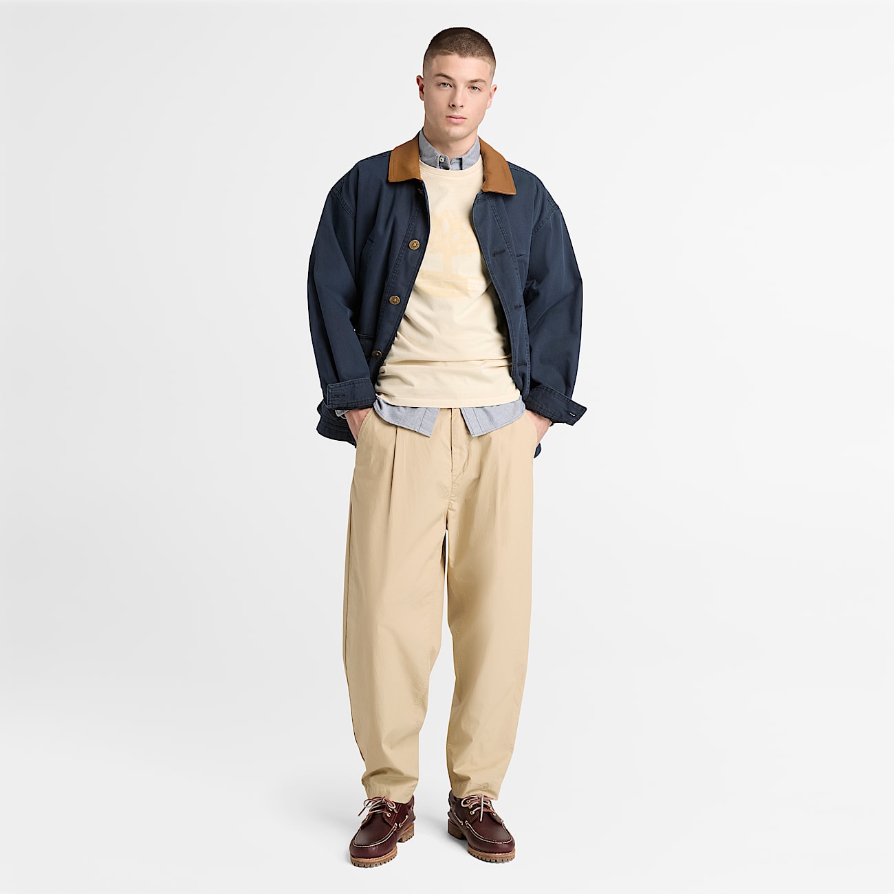 Mens Garment Dyed Logo Graphic TShirt TBL Light Tan ALT2