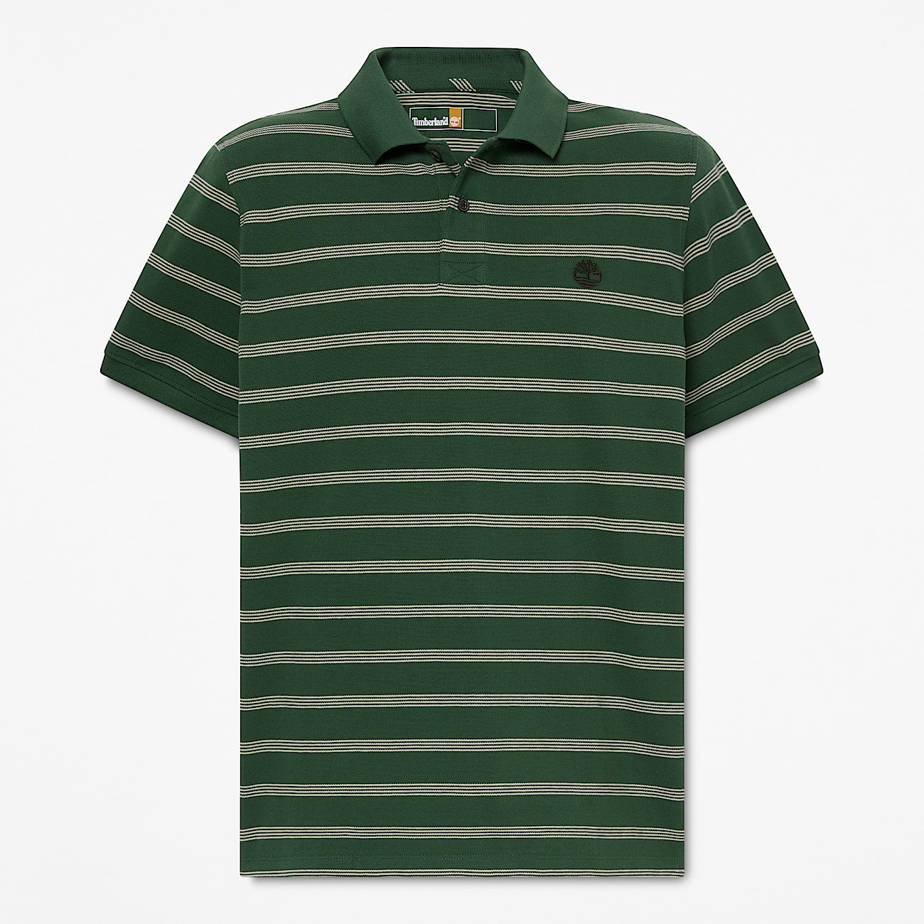 Mens Millers River Striped ShortSleeve Polo TBL Pine Needle HERO