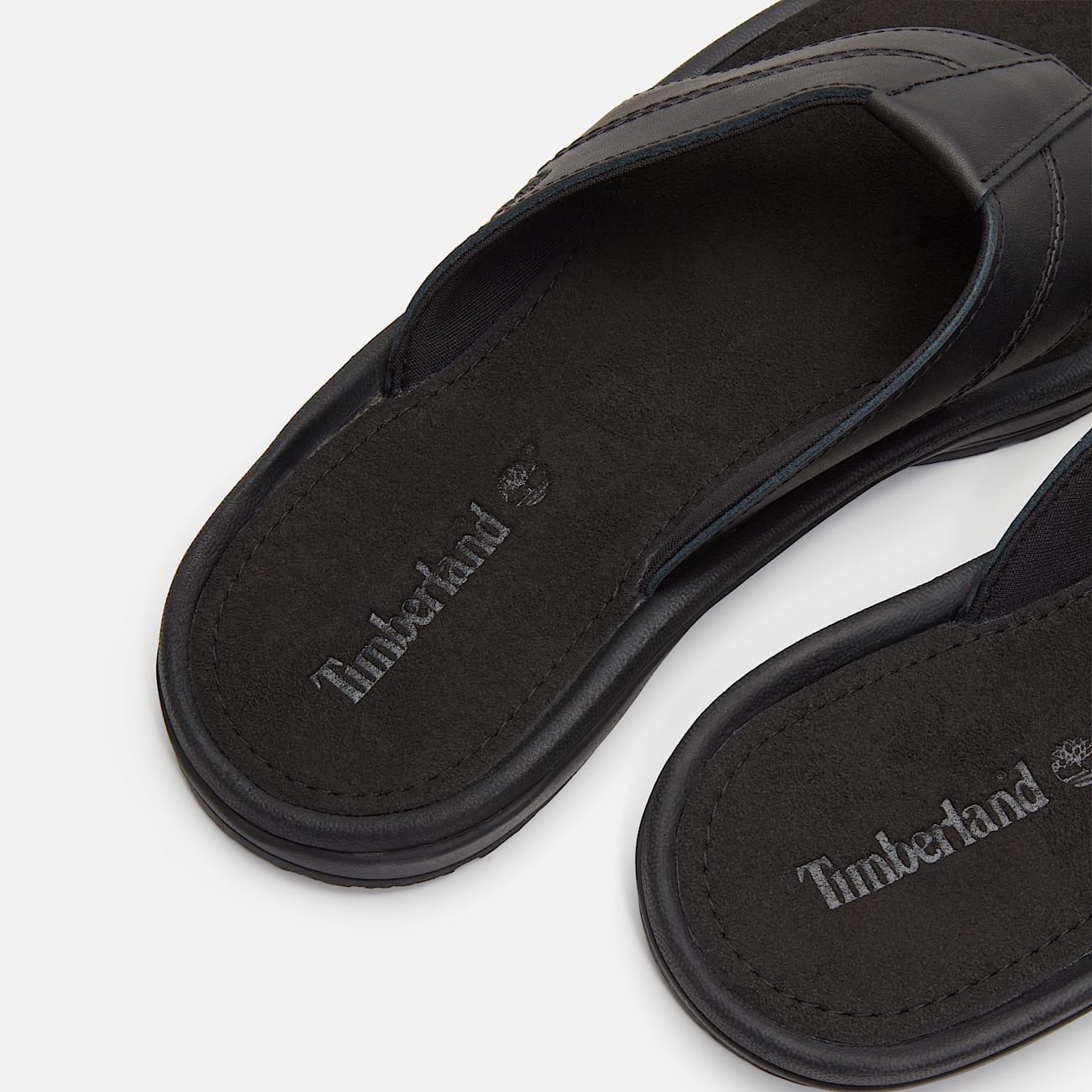 Mens Timberland Originals Slide Sandal TBL Black Leather ALT7