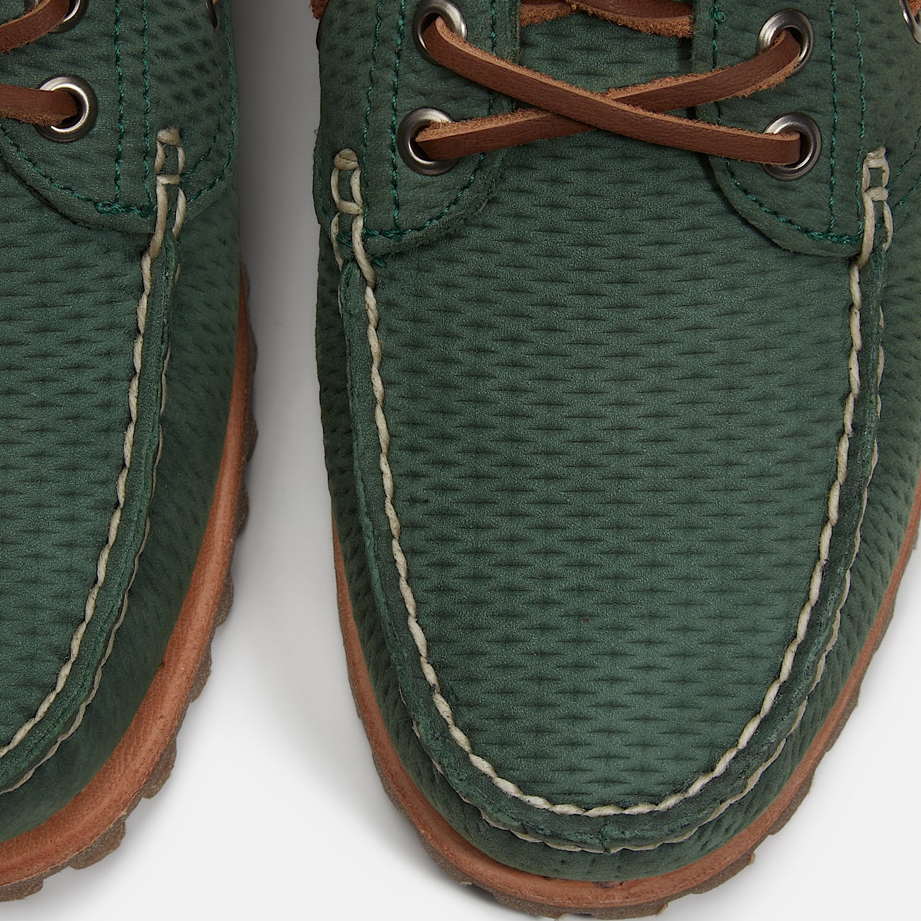 Womens Timberland Authentic Boat Shoe TBL Green Nubuck ALT7