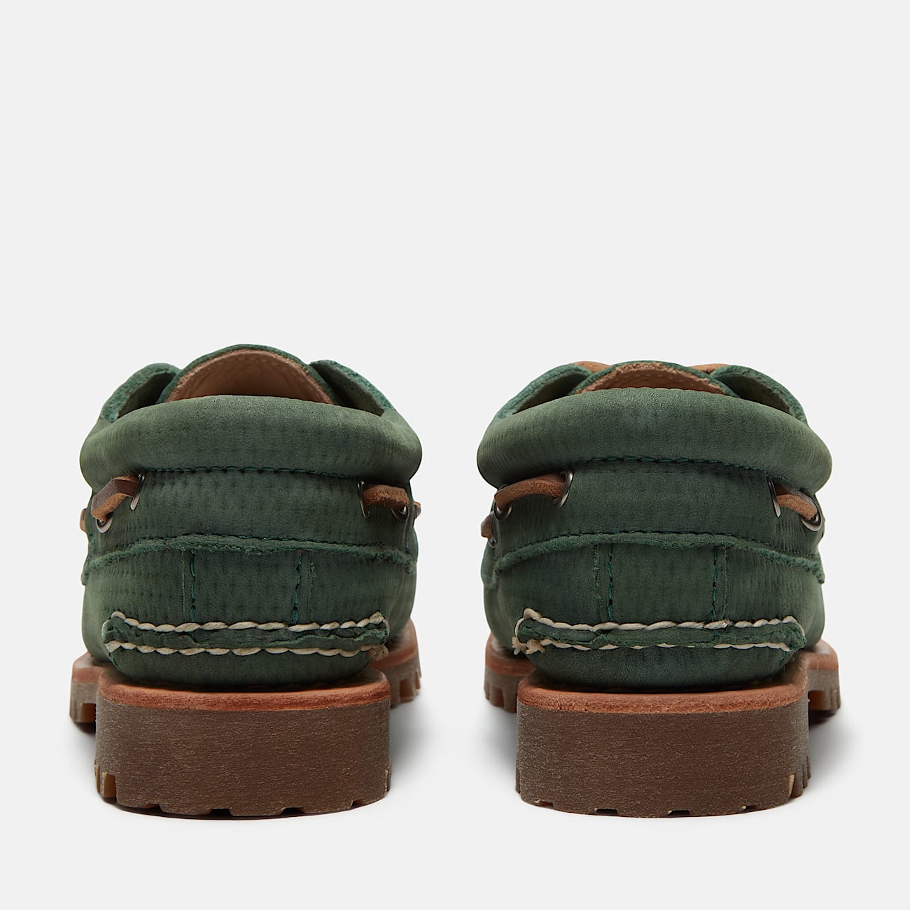 Womens Timberland Authentic Boat Shoe TBL Green Nubuck ALT5