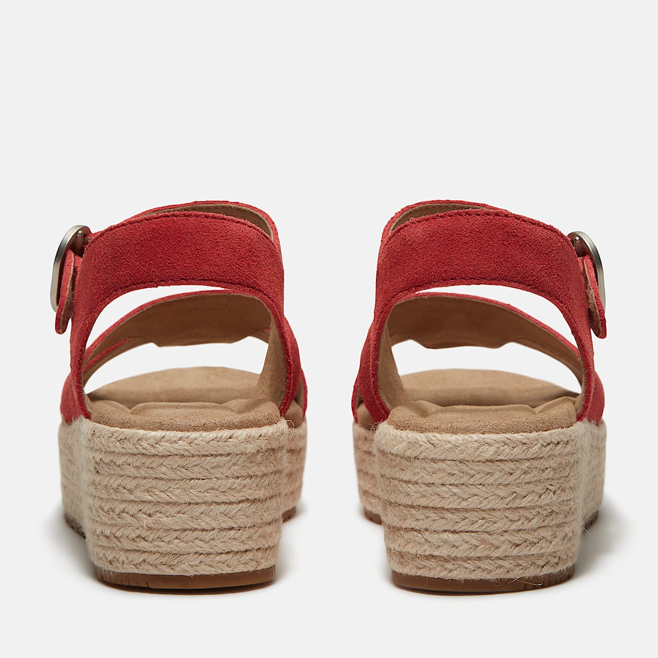 Womens Santorini Sun Backstrap Sandal TBL Red Suede ALT5