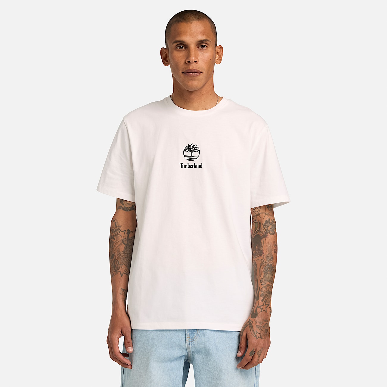 Stack Logo ShortSleeve TShirt TBL White ALT3