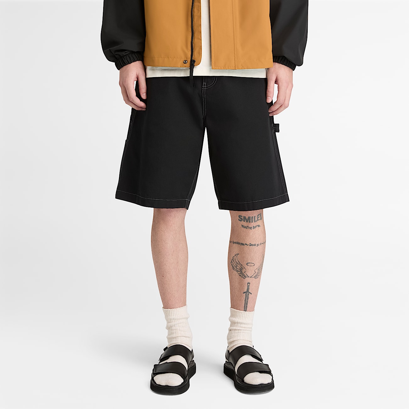 Washed Duck Canvas Carpenter Short TBL Black ALT3