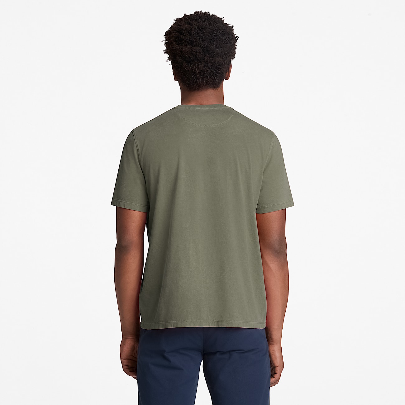Mens Dunstan River Garment Dyed ShortSleeve TShirt TBL Leaf Green ALT8