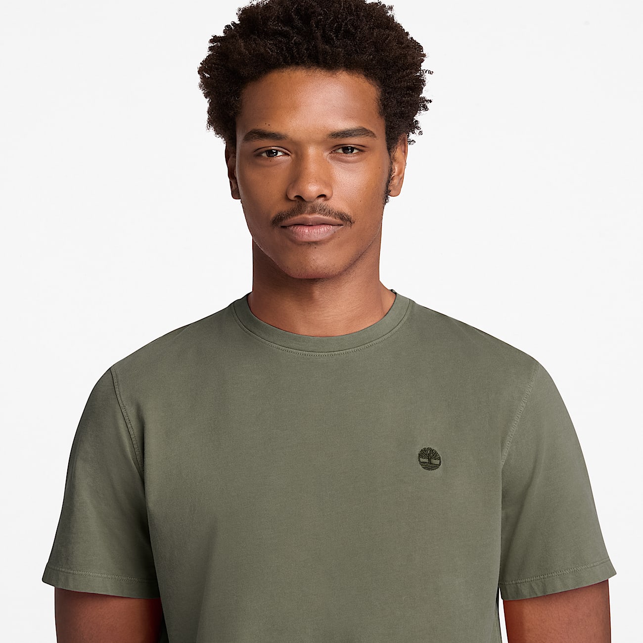 Mens Dunstan River Garment Dyed ShortSleeve TShirt TBL Leaf Green ALT3