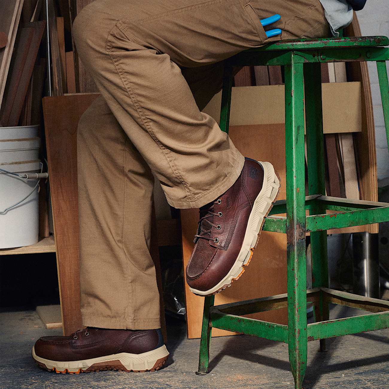 Mens Timberland PRO Tempe Moc Toe 6 Waterproof Alloy Toe Boot TBL Rust ALTC