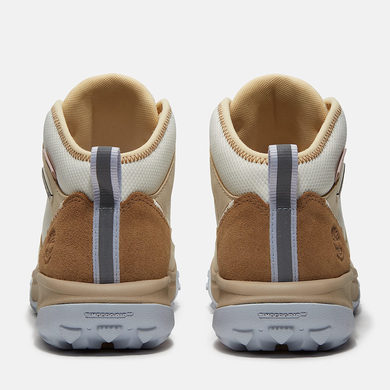 Womens TimberCush Motion 7 Mid Waterproof Sneaker TBL Light Beige Nubuck ALT5
