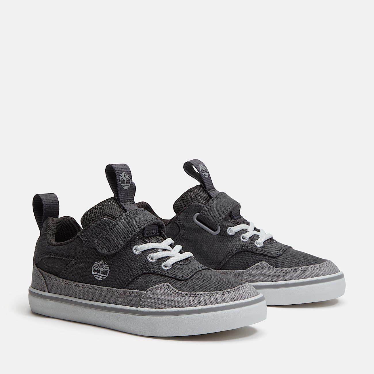 Youth Stone Jump HookandLoop Sneaker TBL Dark Grey Canvas ALT4