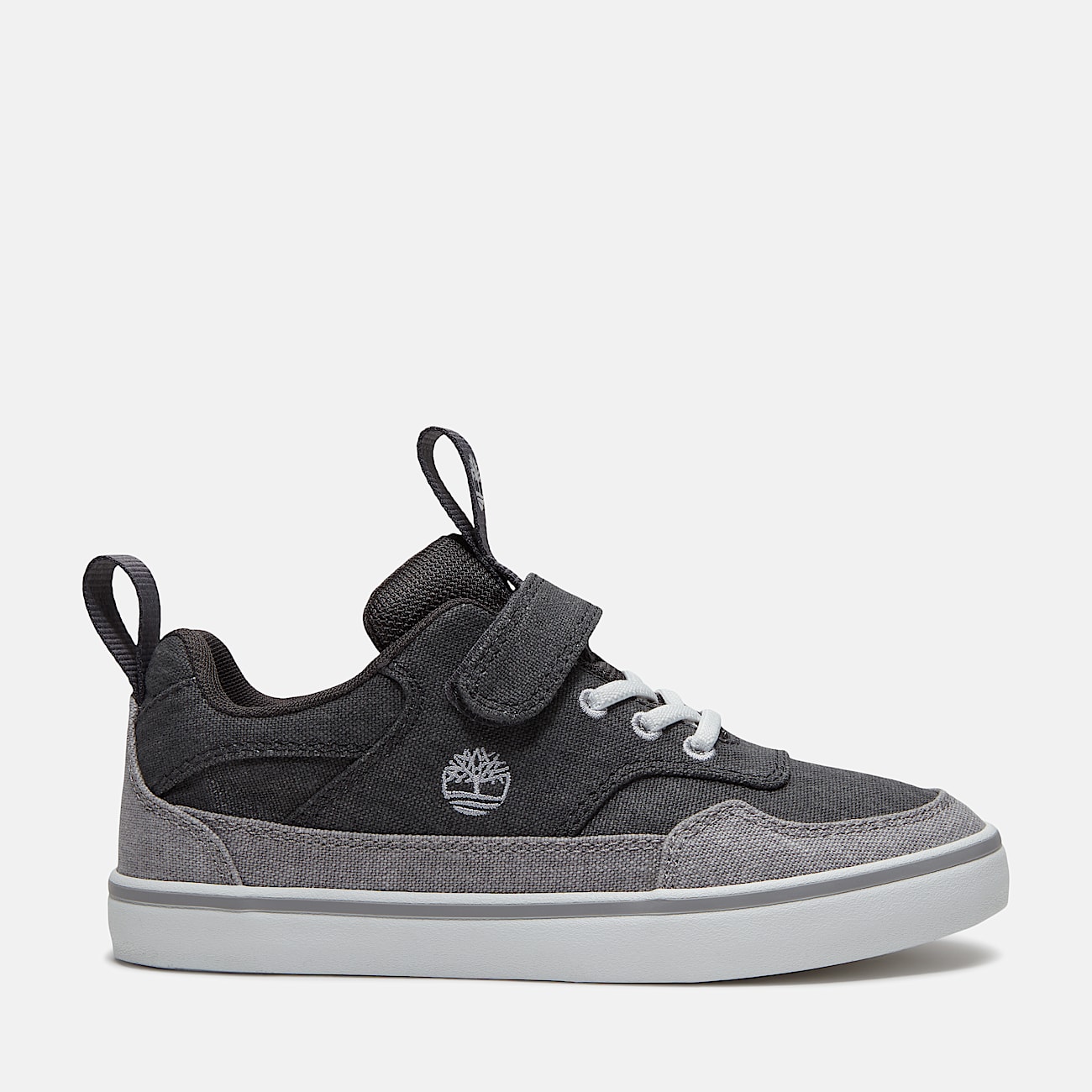 Youth Stone Jump HookandLoop Sneaker TBL Dark Grey Canvas HERO