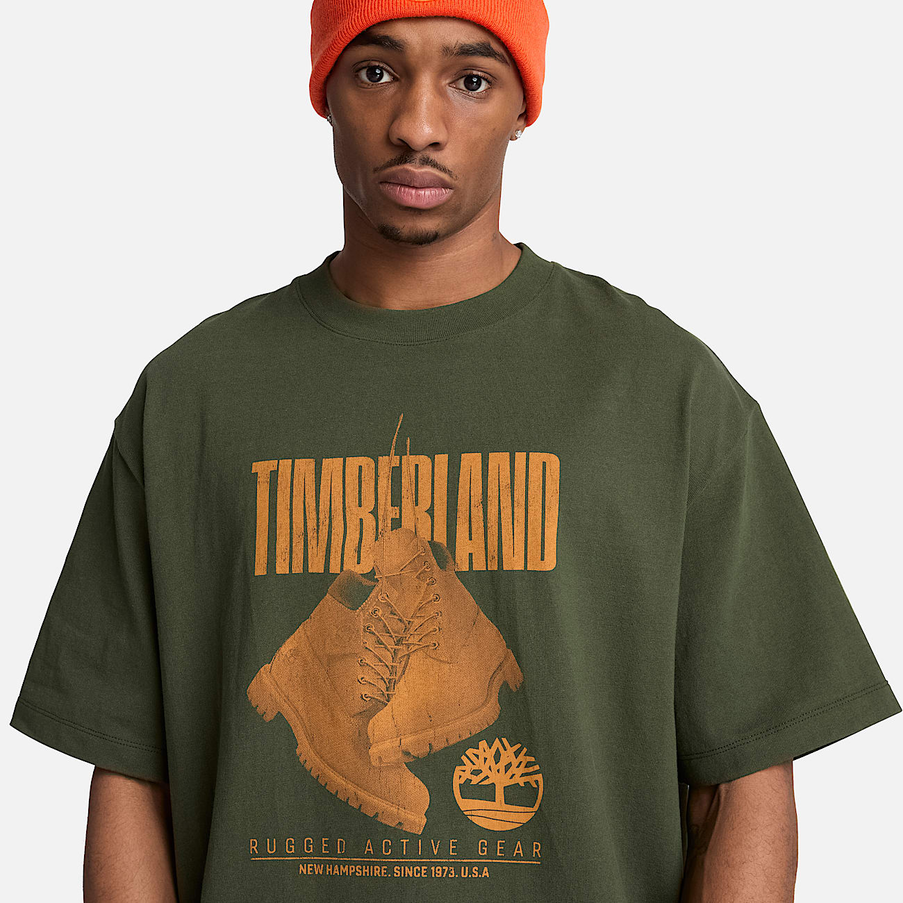 Mens Rugged Boot ShortSleeve TShirt TBL Dark Green ALT3
