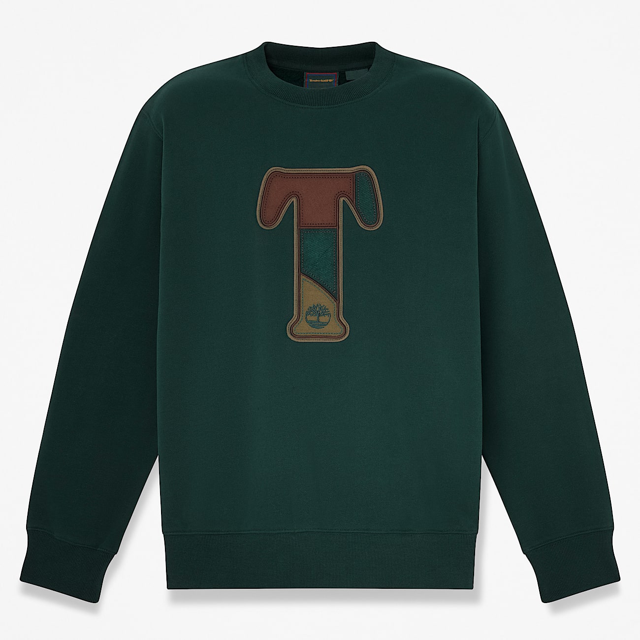 Mens Patchwork Crew Sweatshirt TBL Dark Teal HERO