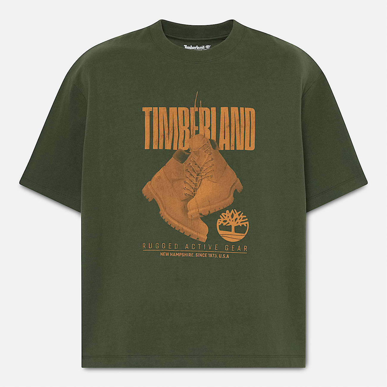 Mens Rugged Boot ShortSleeve TShirt TBL Dark Green HERO