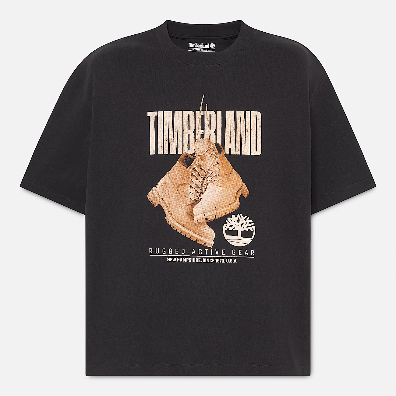 Playera de manga corta Rugged Boot para Hombre TBL Negro HERO