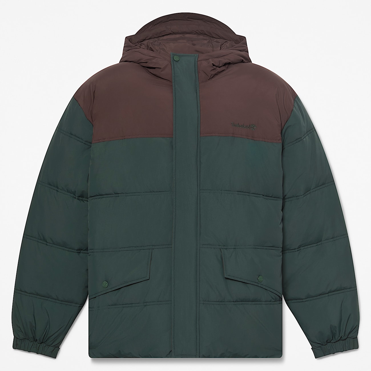 Mens Water Repellent Puffer Jacket TBL Dark GreenBrown HERO