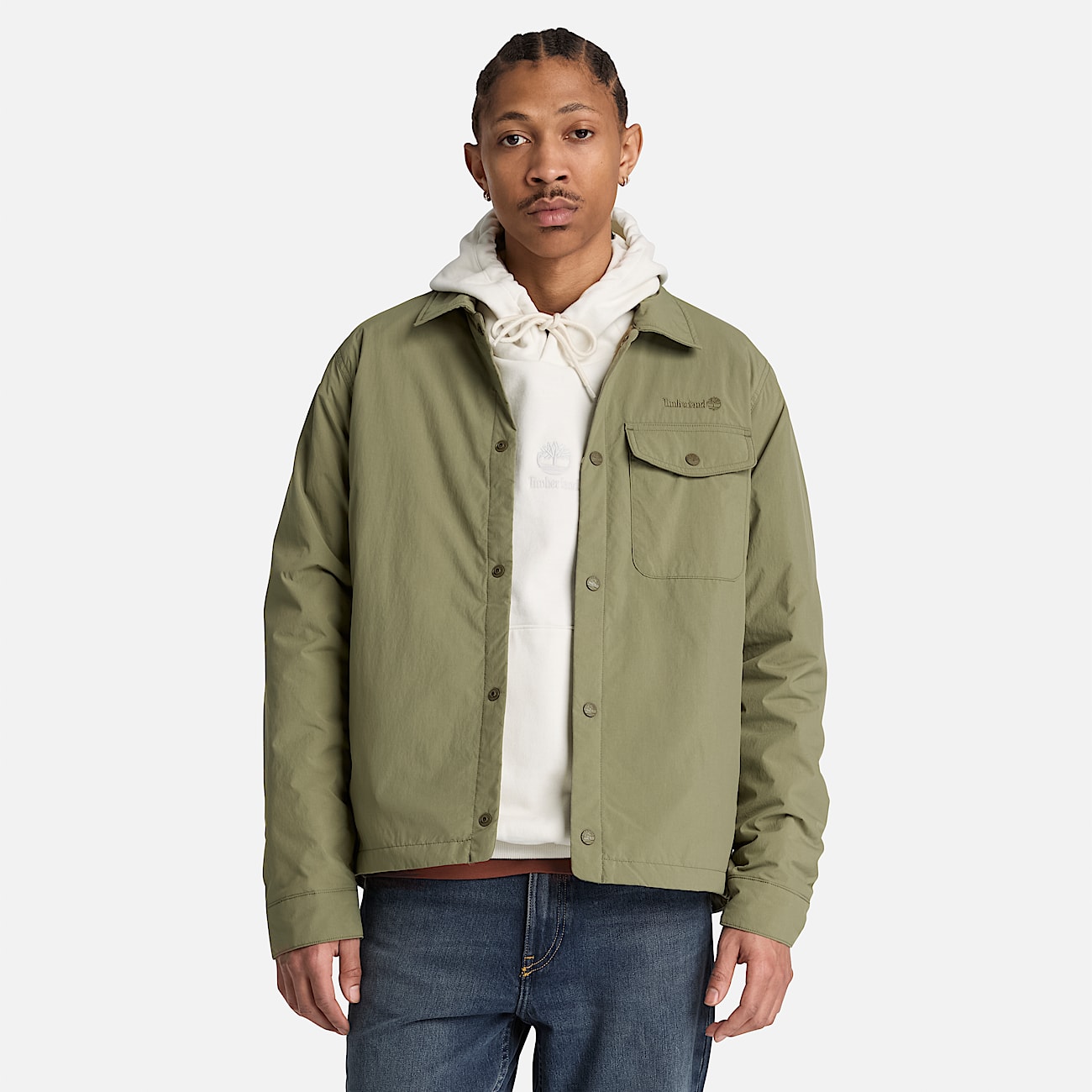 Mens Water Repellent Insulated Shacket TBL Deep Lichen Green ALT1