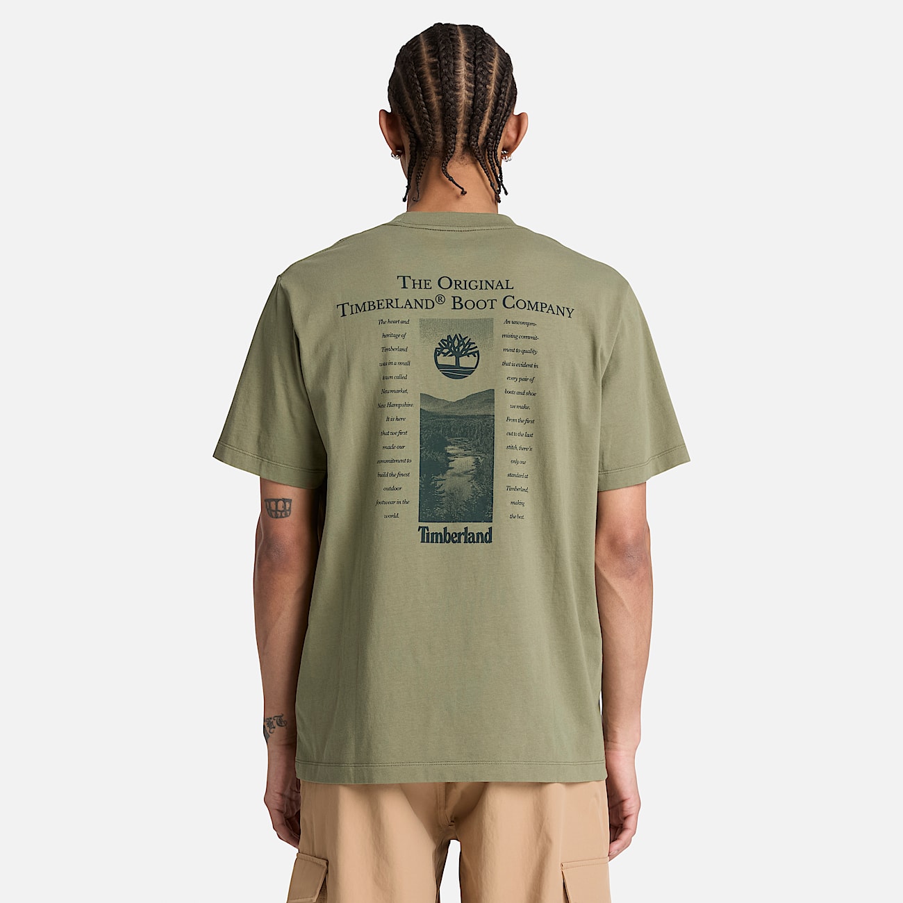 Mens New Hampshire Heritage Graphic TShirt TBL Deep Lichen Green ALT8